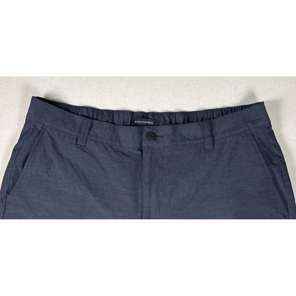 Banana Republic Mens Core Temp Shorts 38 Gray Performance Tech Chino Golf Resort